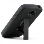 Wholesale Alcatel One Touch Fierce 2 7040 Armor Hybrid Kickstand Case (Black)